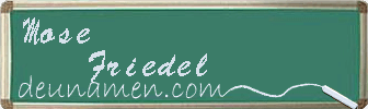 Mose Friedel Visitenkarte